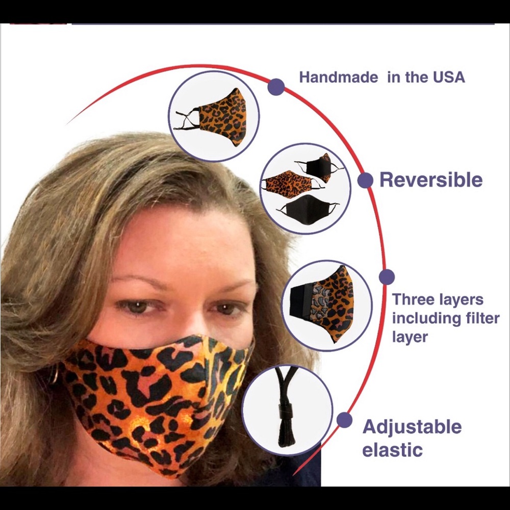 Face mask 3 layer  100% cotton